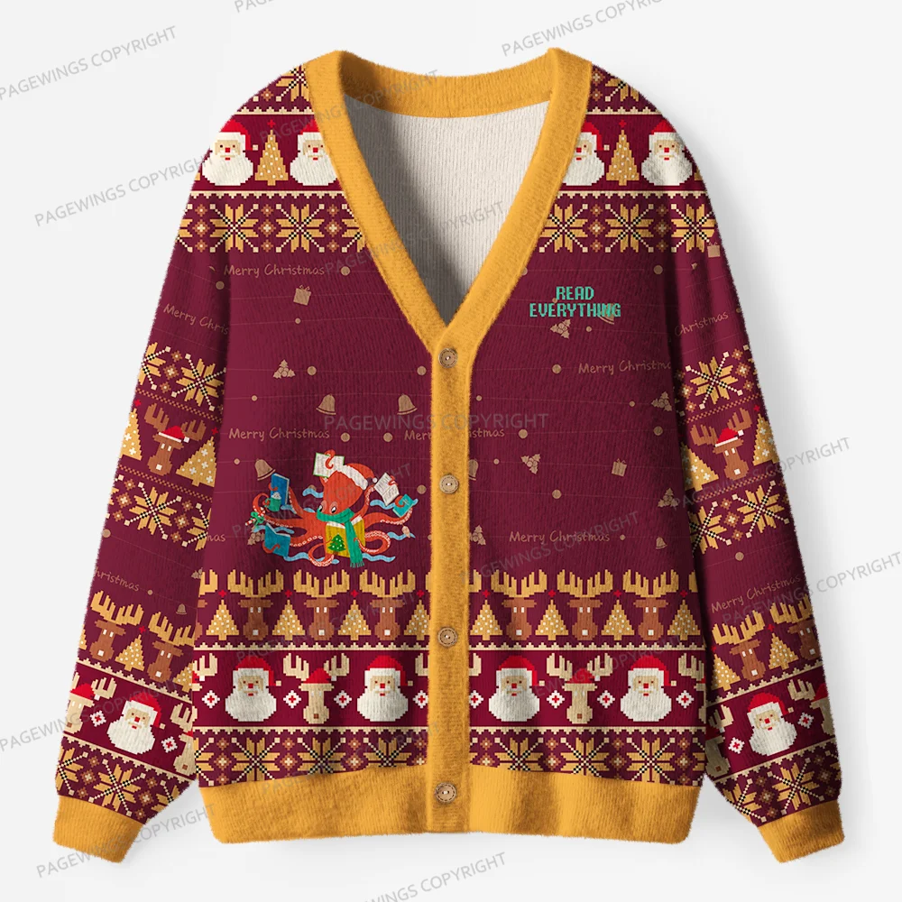 Pagewings Read Everything Unisex Ugly Cardigan Sweaters