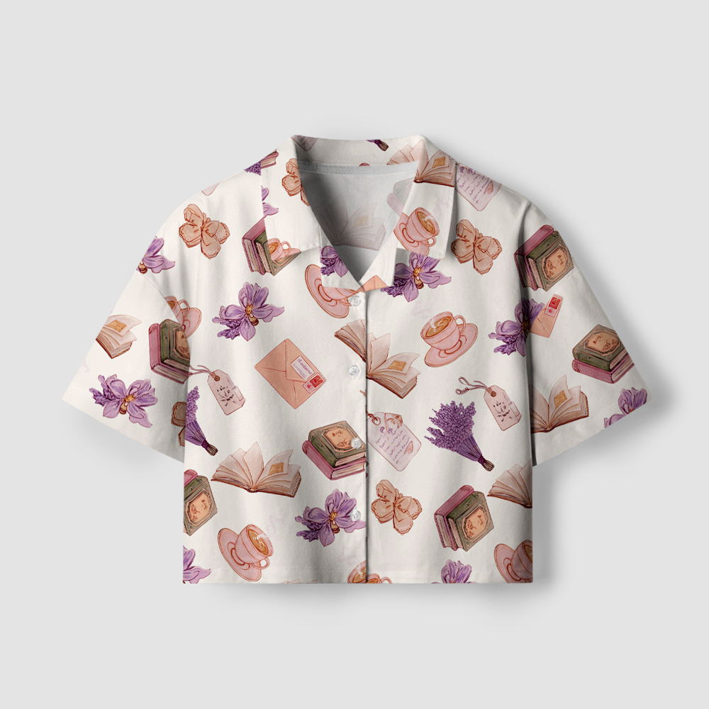 Pagewings Book Lover Women's Camp Shirt