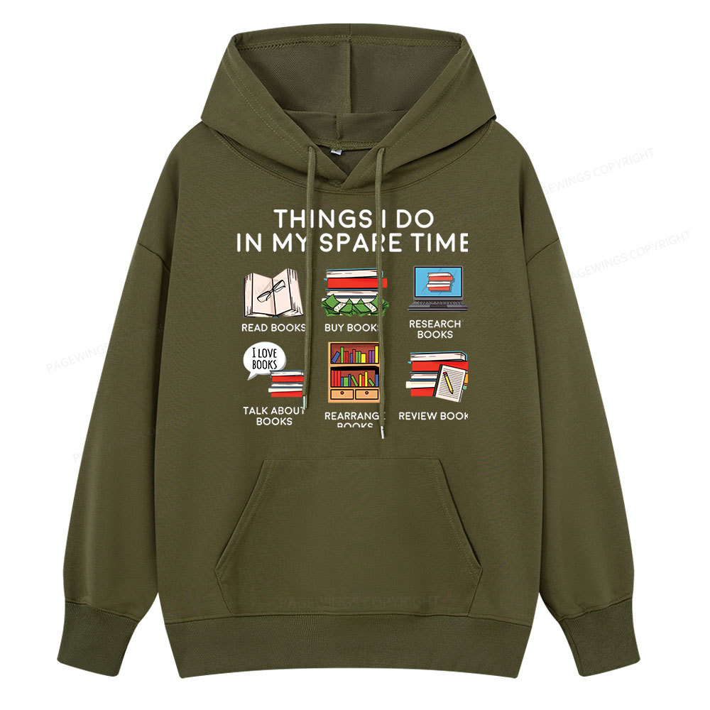 Pagewings Books Reading In My Spare Time Unisex Classic Hoodie