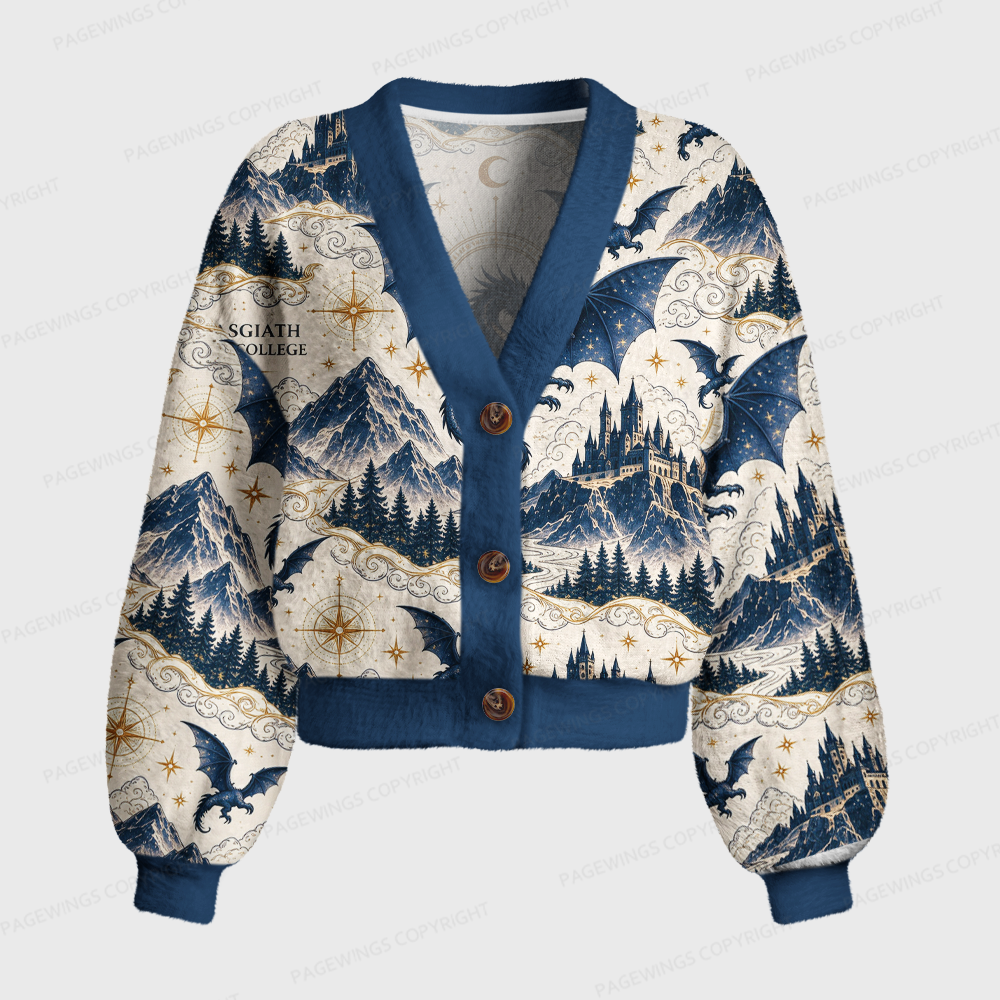Pagewings Fantasy Bookish Women's Cardigan Sweater