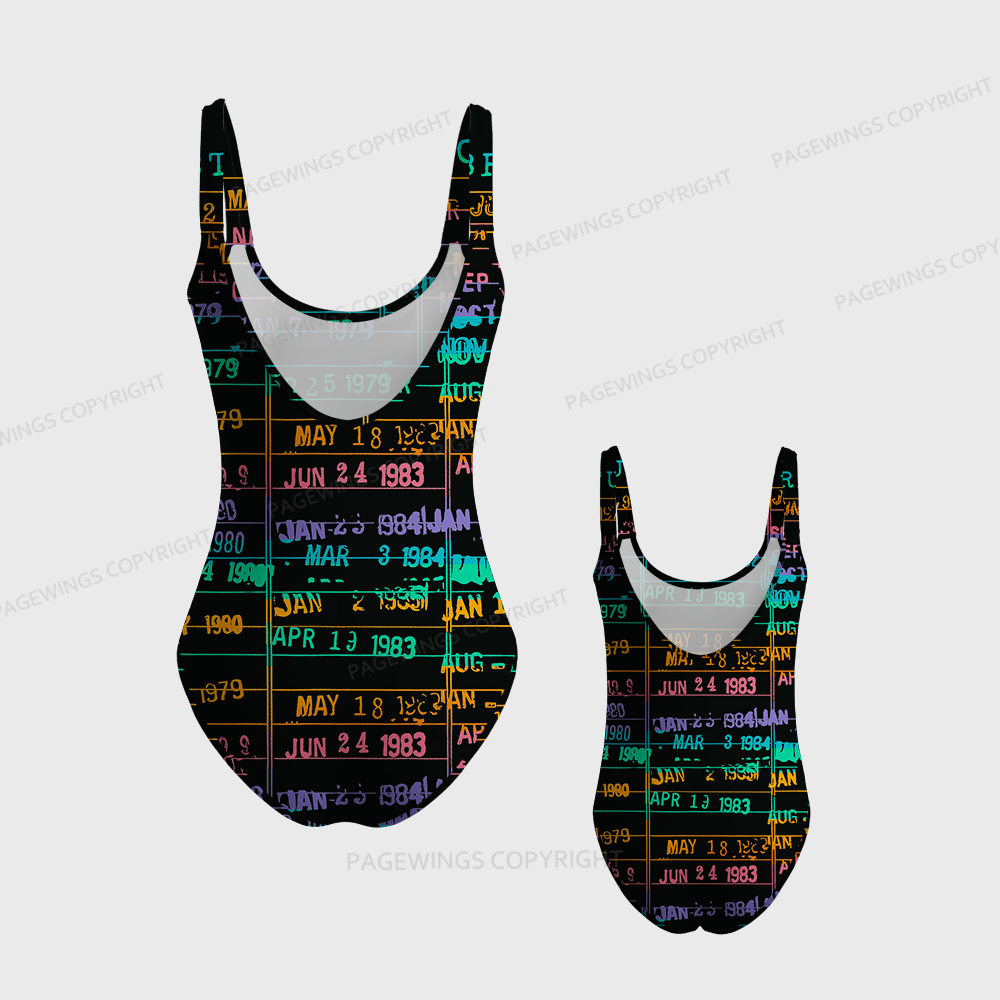 Pagewings Library Card One-Piece Swimsuit 