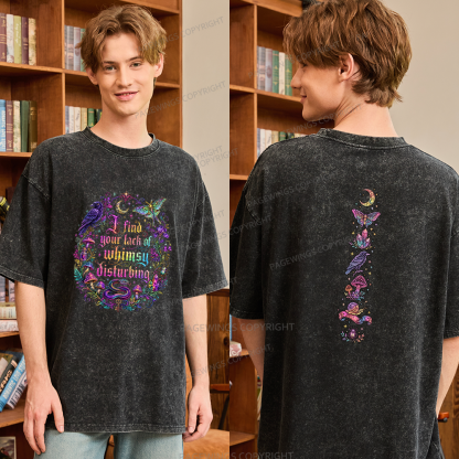 Pagewings I Find Your Lack Of Whimsy Unisex Washed T-shirt
