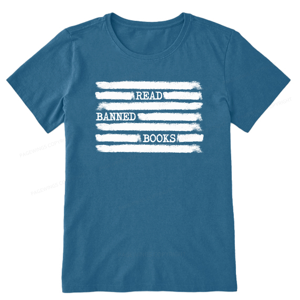 Pagewings Read Banned Books Bookworm Librarian Unisex Classic T-shirt
