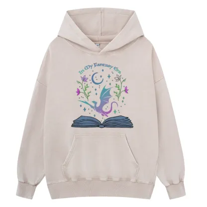Pagewings In My Fantasy Book Era Unisex Washed Hoodie