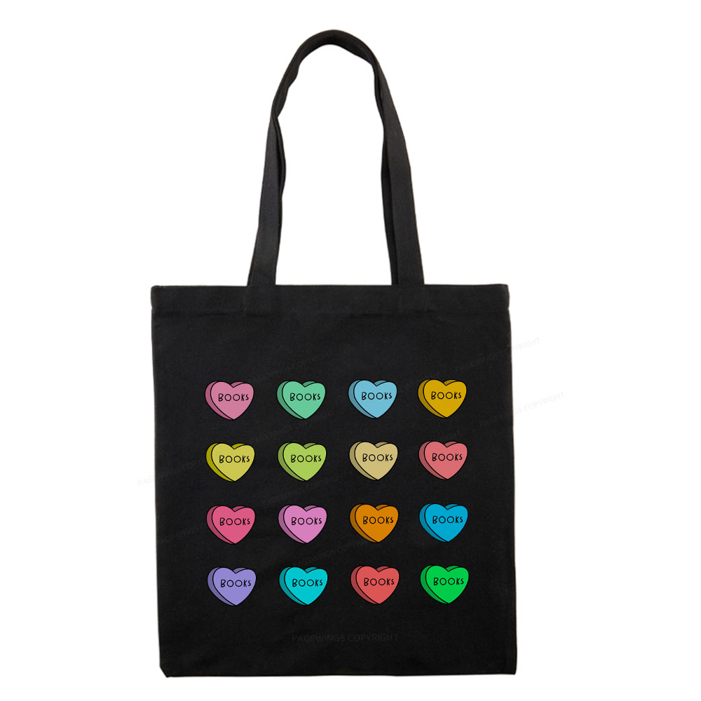 Pagewings Valentine's Day Librarian Tote Bag