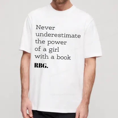 Pagewings Never Underestimate The Power Of a Girl With a Book Unisex Classic T-shirt
