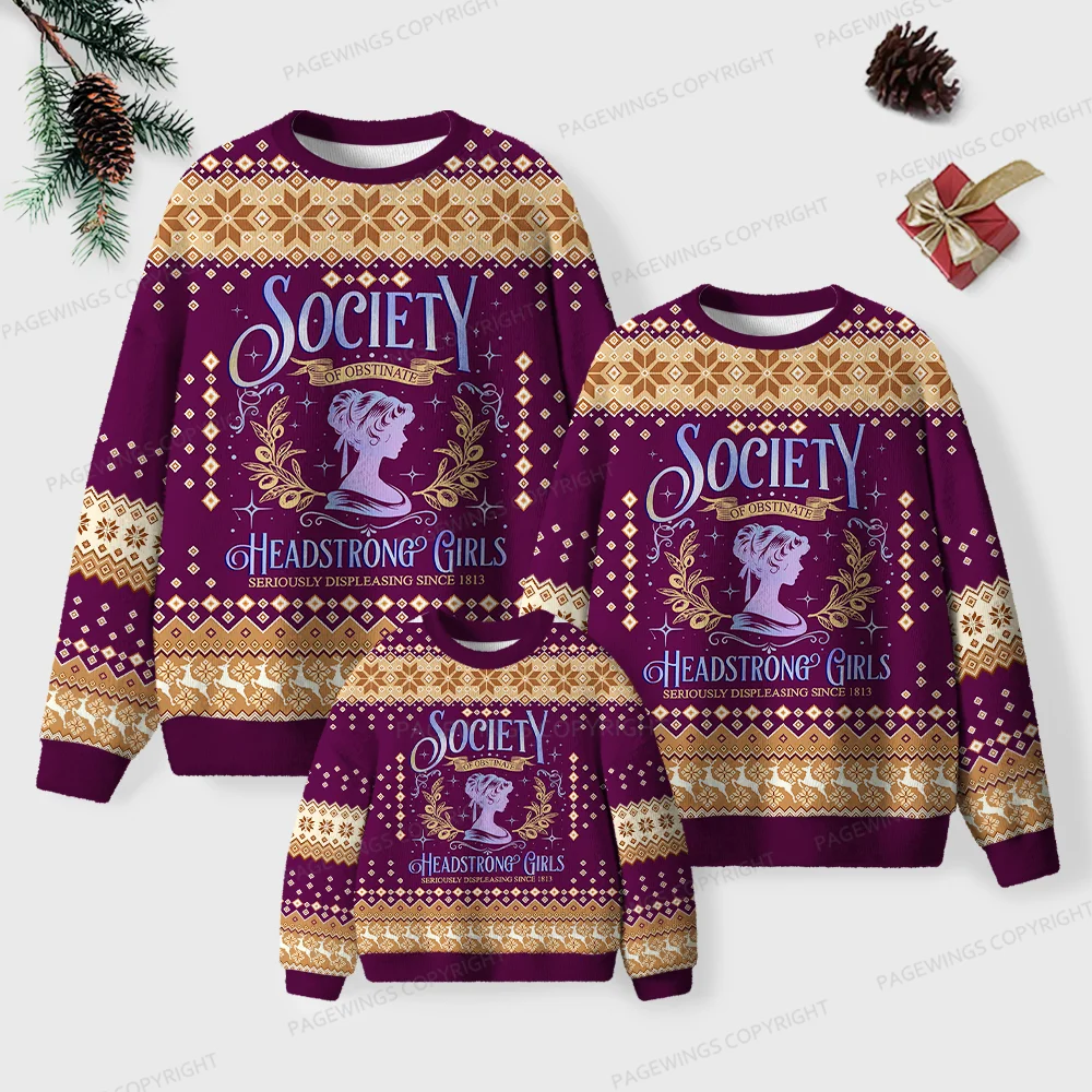 Pagewings He Sees What You've Been Reading Unisex Ugly Knit Sweatshirt