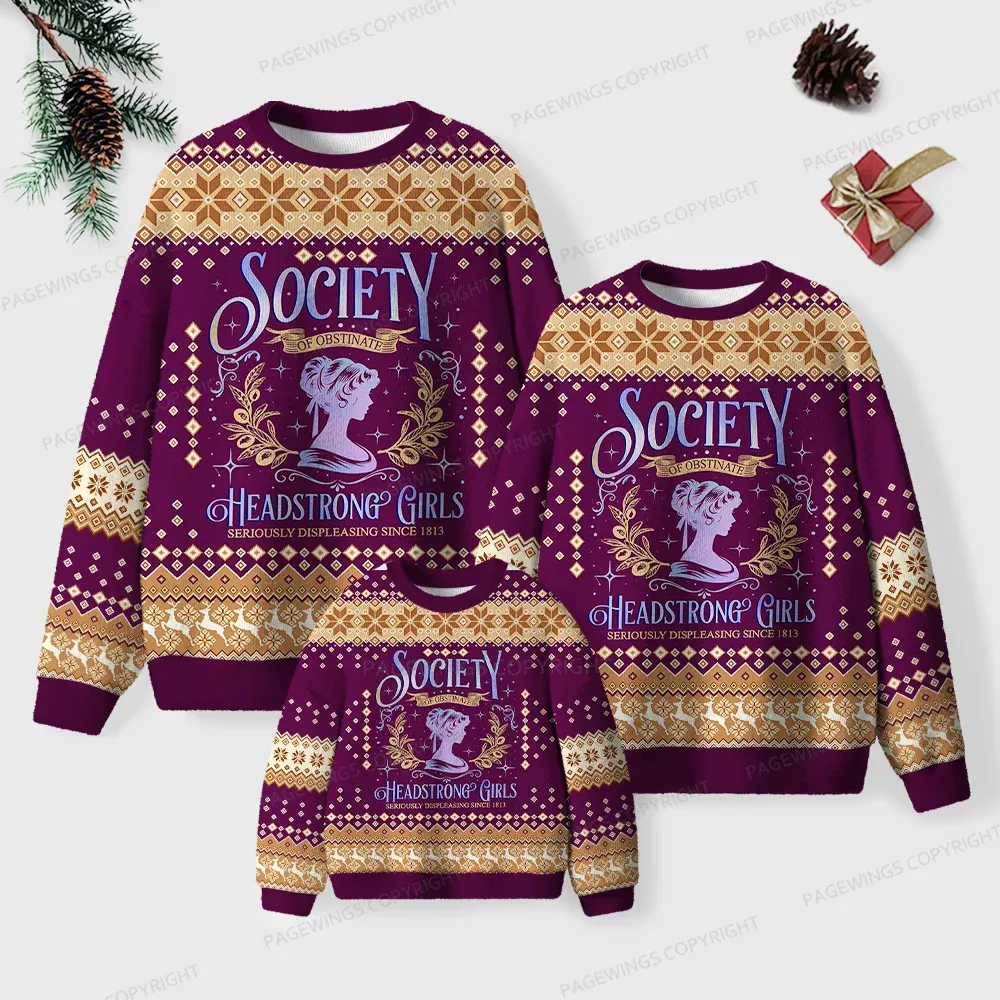 Pagewings He Sees What You've Been Reading Unisex Ugly Knit Sweatshirt