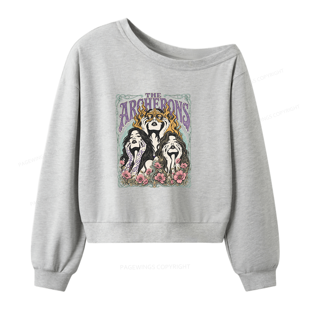 Pagewings Fantasy Book Lover Women Off Shoulder Sweatshirt