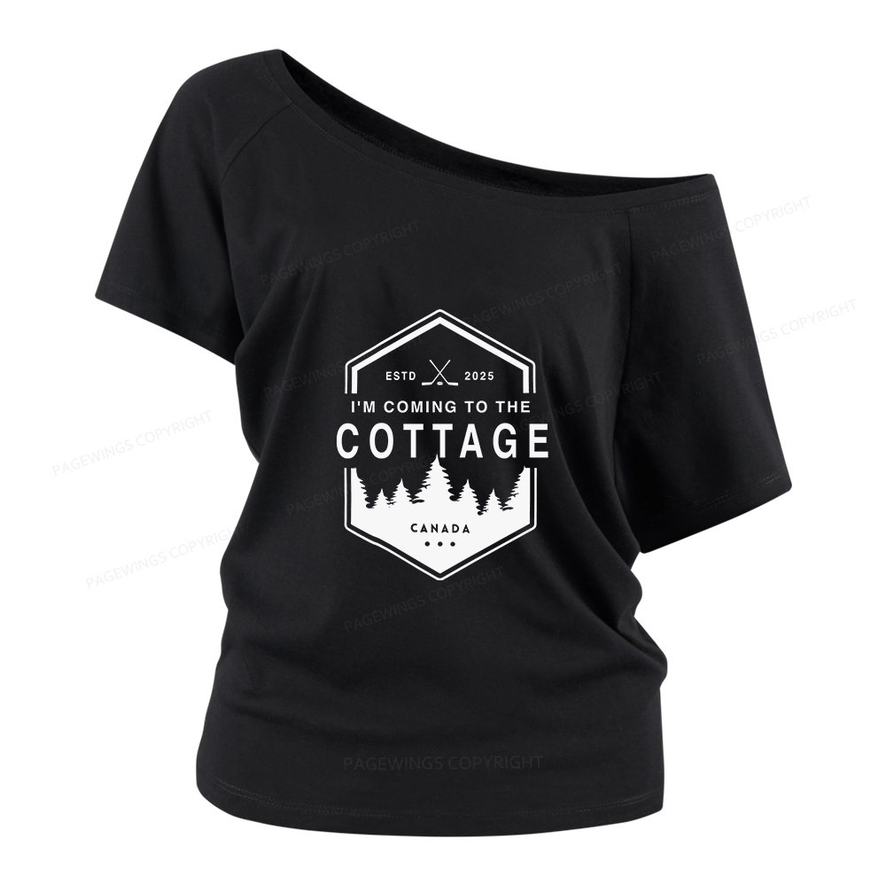 Pagewings Coming To The Cottage Women Off Shoulder T-shirts