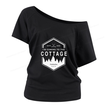 Pagewings Coming To The Cottage Women Off Shoulder T-shirts