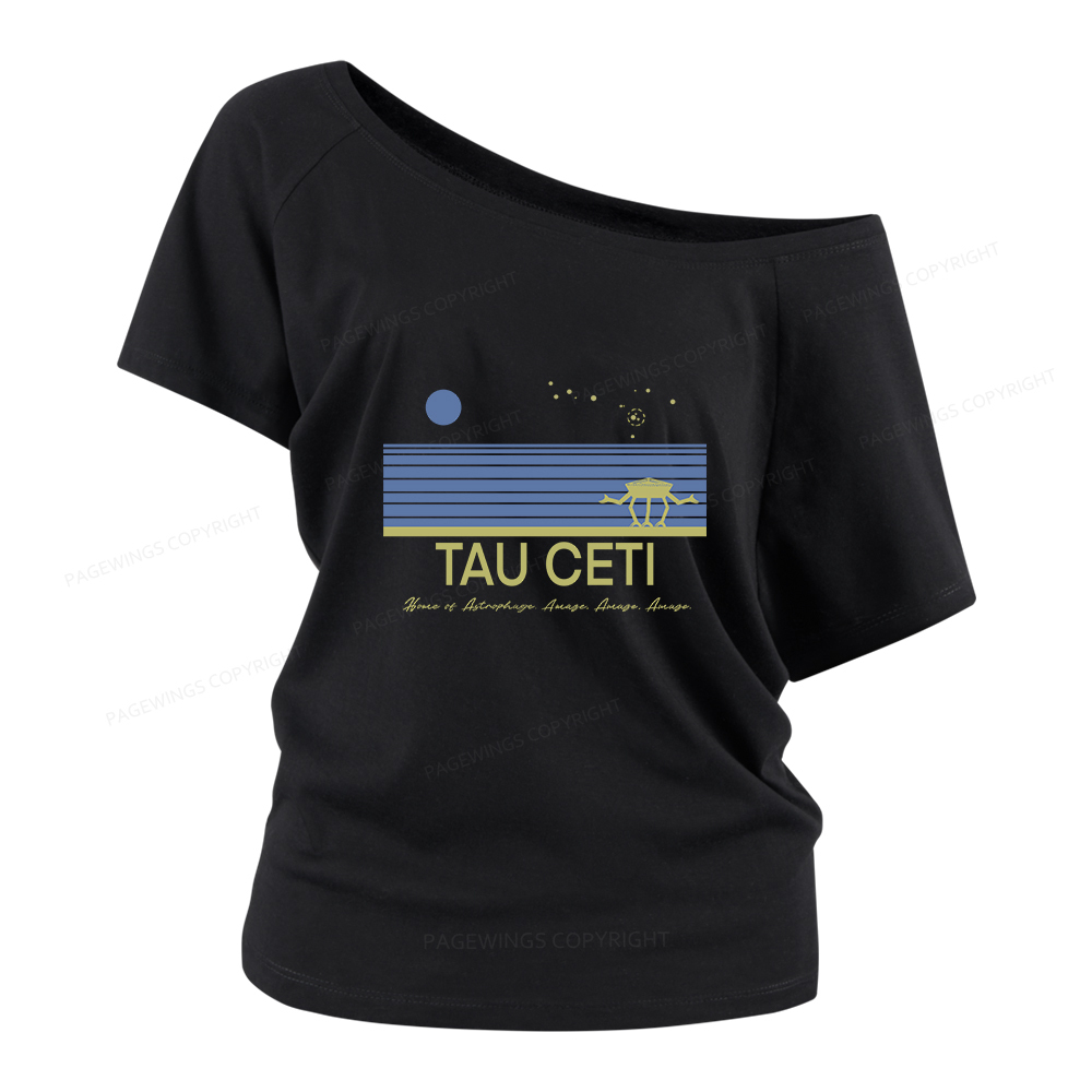 Pagewings Tau Ceti Women Off Shoulder T-shirts