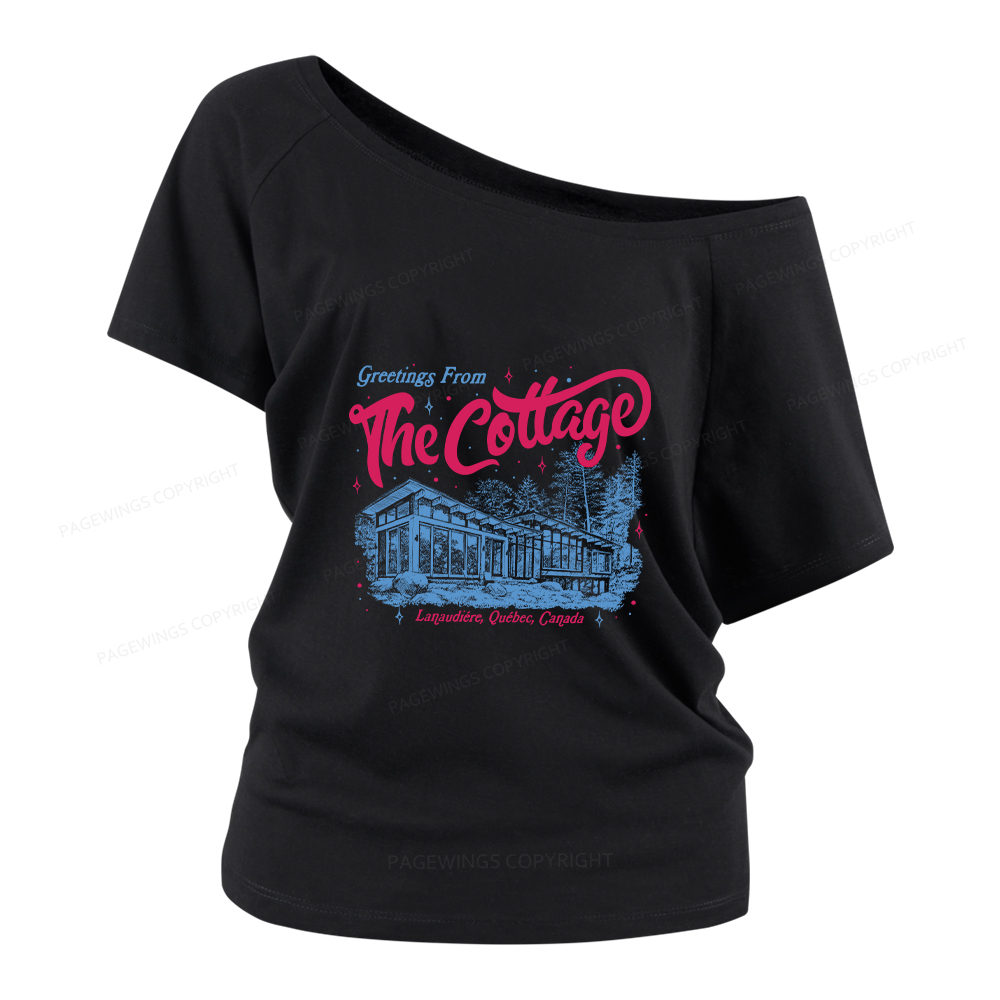 Pagewings Coming To The Cottage Women Off Shoulder T-shirts