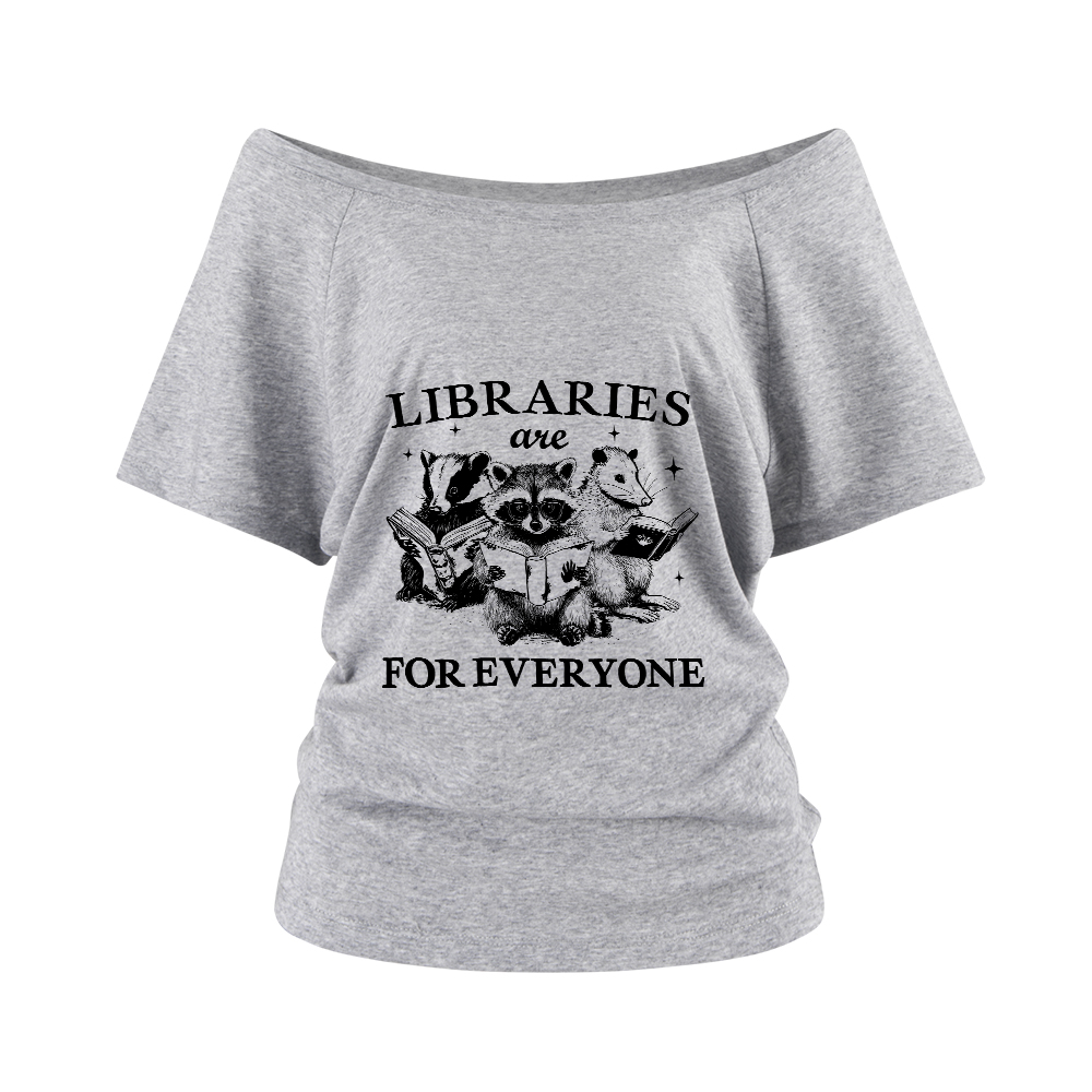 Pagewings Libraries Are For Everyone Off Shoulder Top