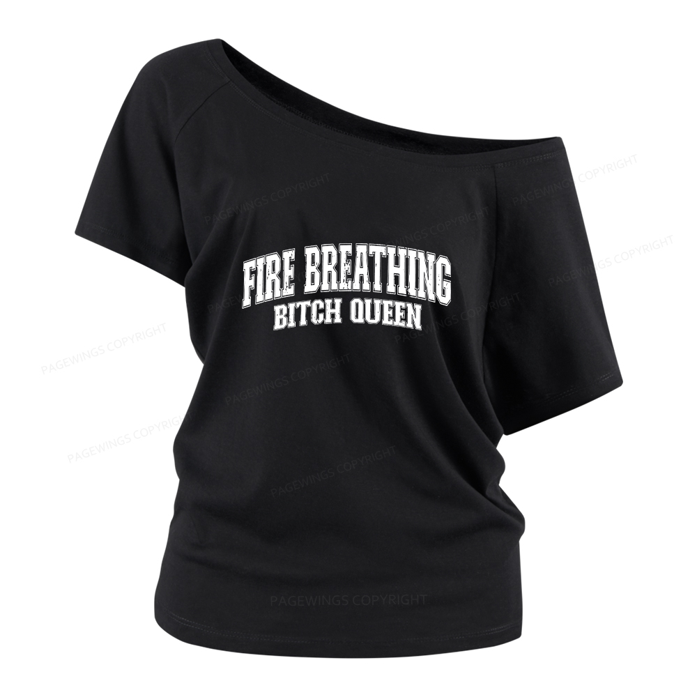 Pagewings Bookish Queen Women Off Shoulder T-shirts