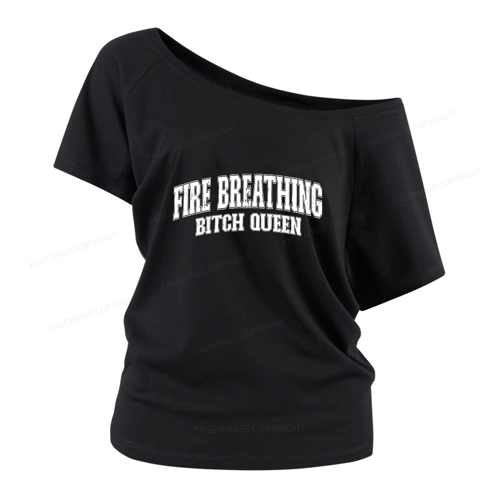 Pagewings Bookish Queen Women Off Shoulder T-shirts