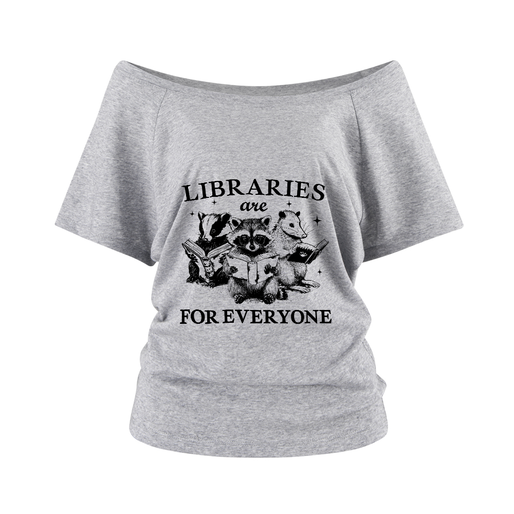 Pagewings Libraries Are For Everyone Off Shoulder Top