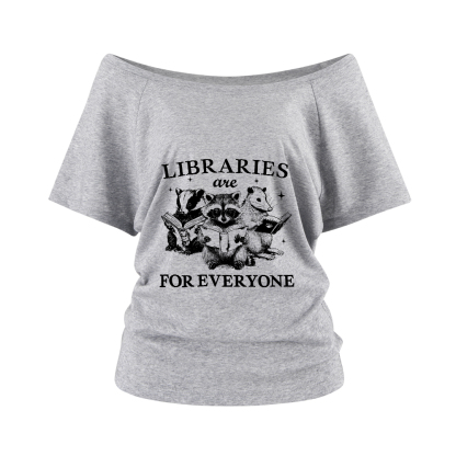 Pagewings Libraries Are For Everyone Off Shoulder Top