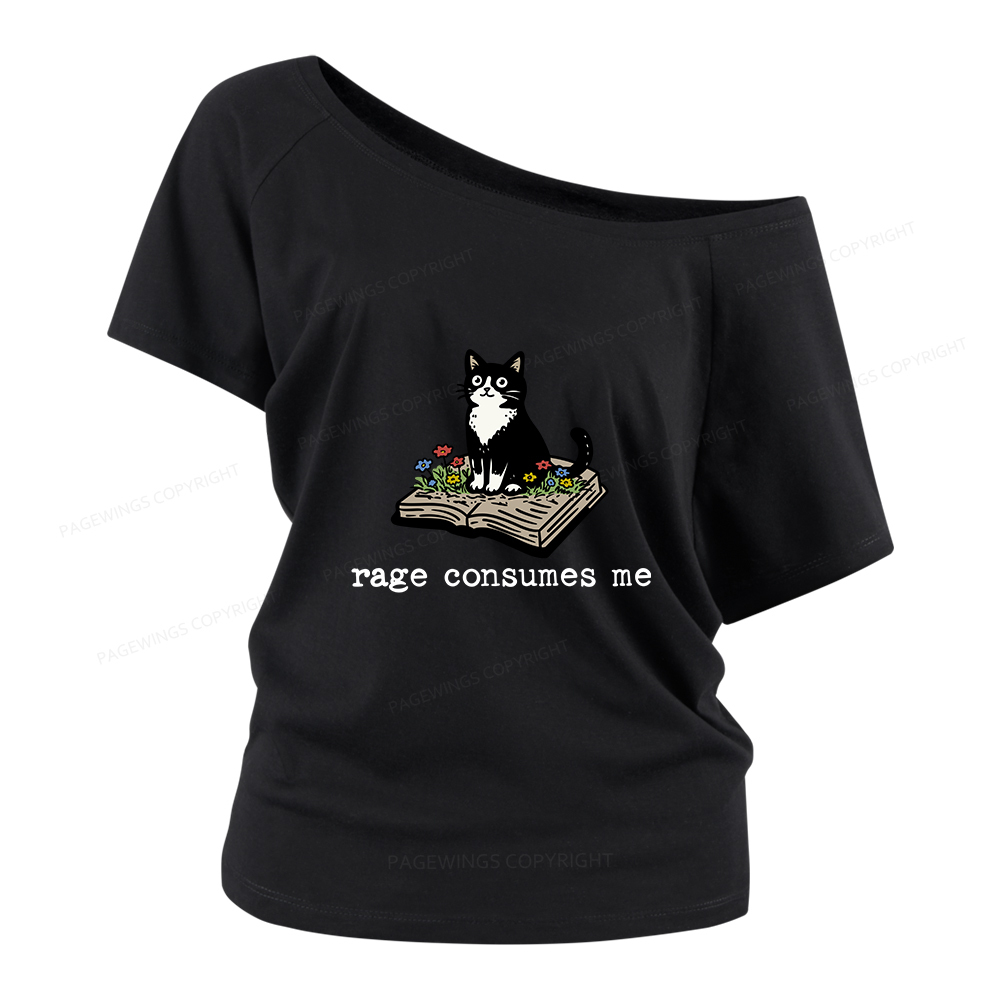 Pagewings Rage Consumes Me Women Off Shoulder T-shirts