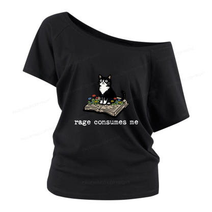 Pagewings Rage Consumes Me Women Off Shoulder T-shirts