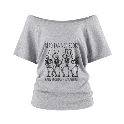 Pagewings Reading Books Tee Book Lover Gift  Off Shoulder Top