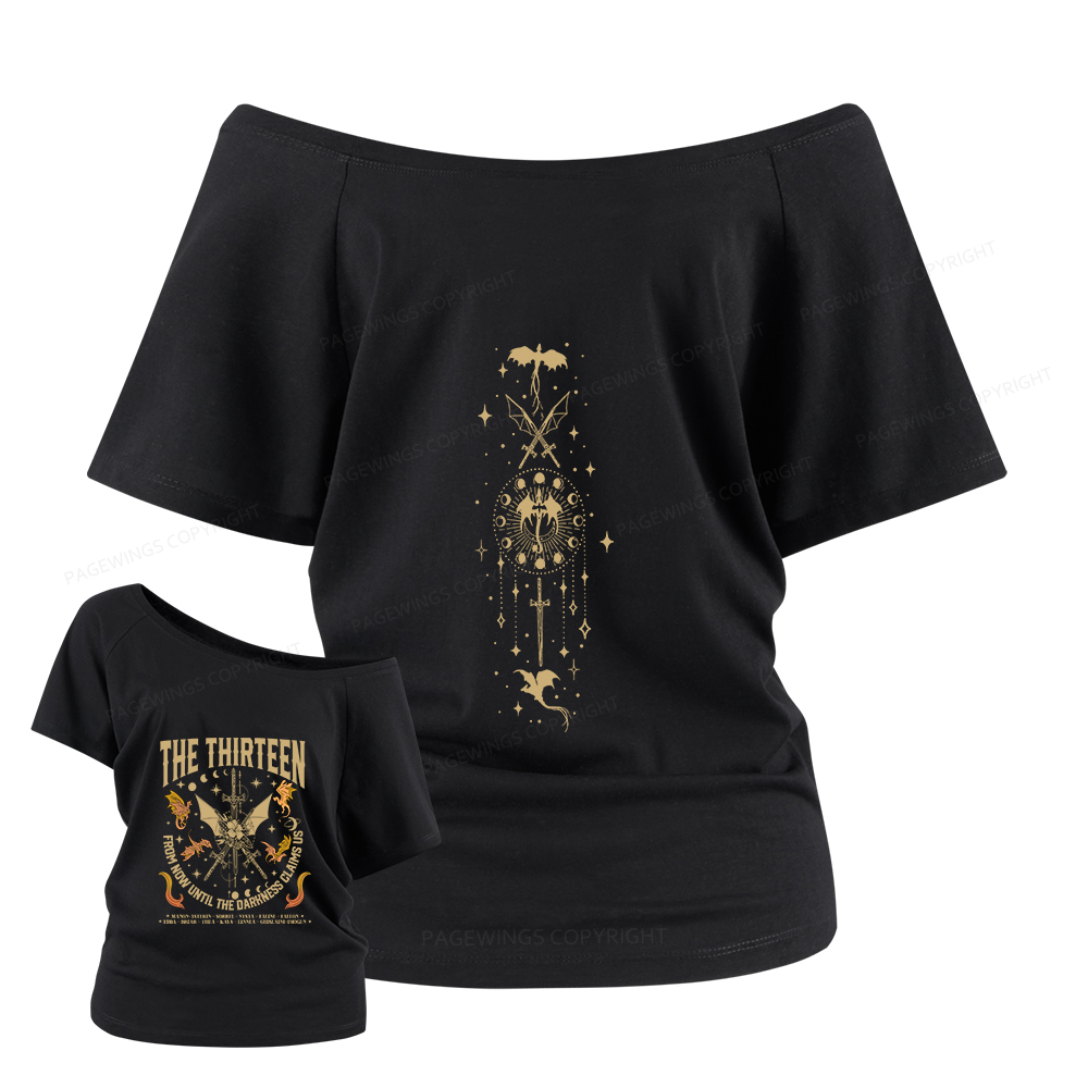 Pagewings The Darkness Claims Us Women Off Shoulder T-shirts