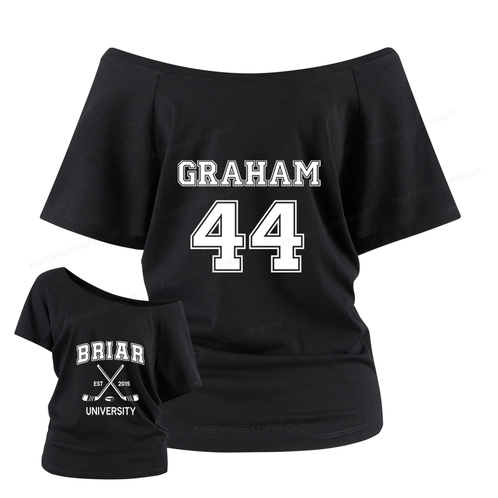 Pagewings Hockey Romance Women Off Shoulder T-shirts