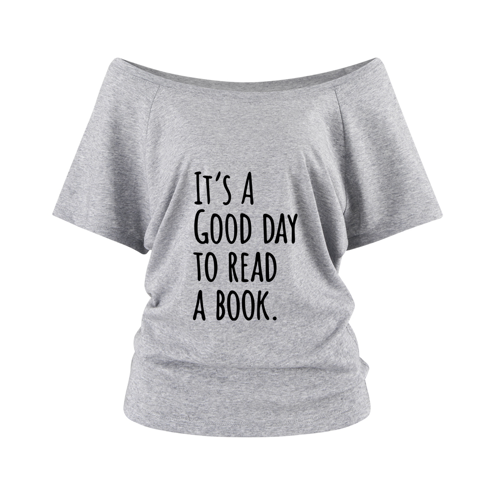 Pagewings It's A Good Day To Read A Book Off Shoulder Top