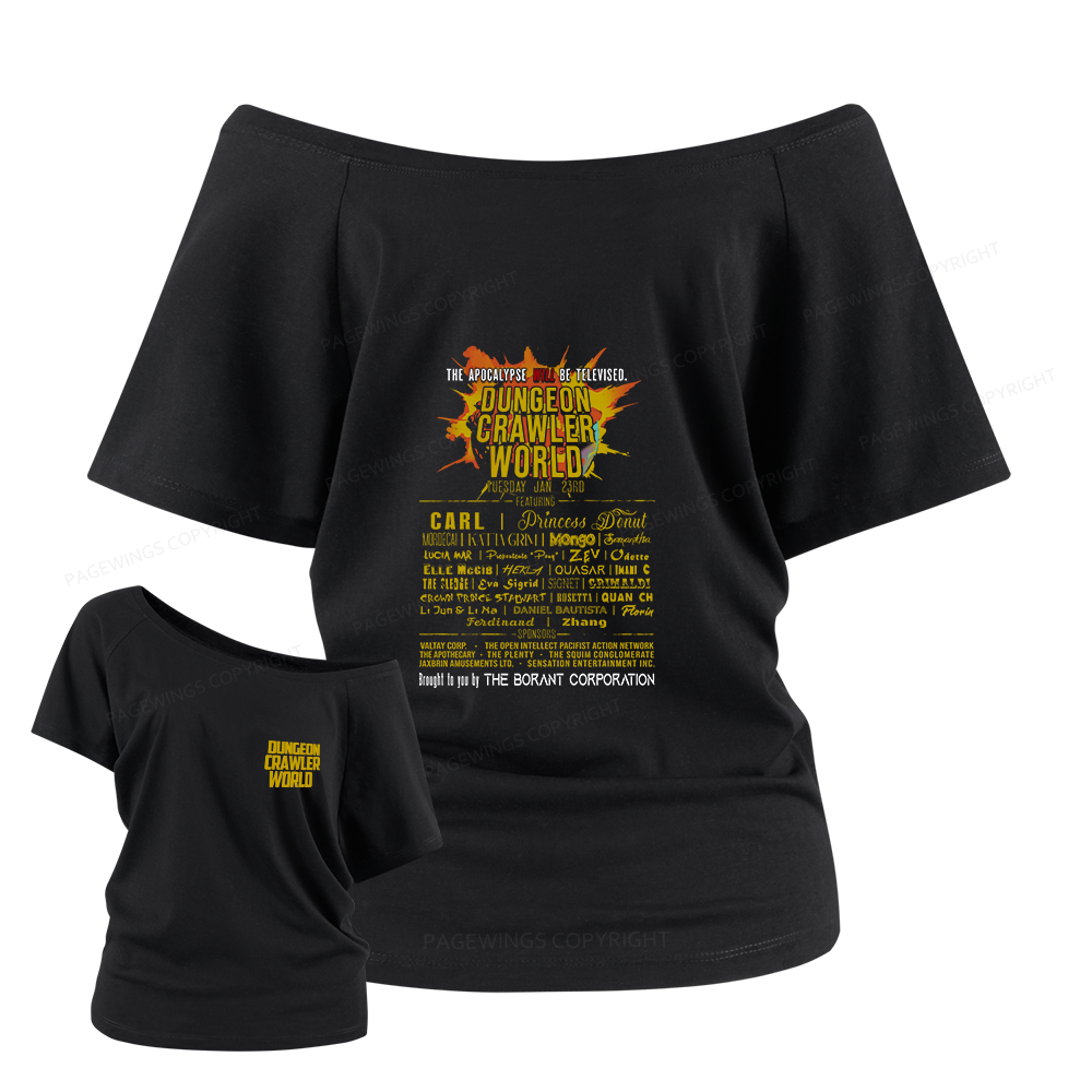 Pagewings Fuel Your Imagination With Sci-Fi World Tour Women Off Shoulder T-shirts
