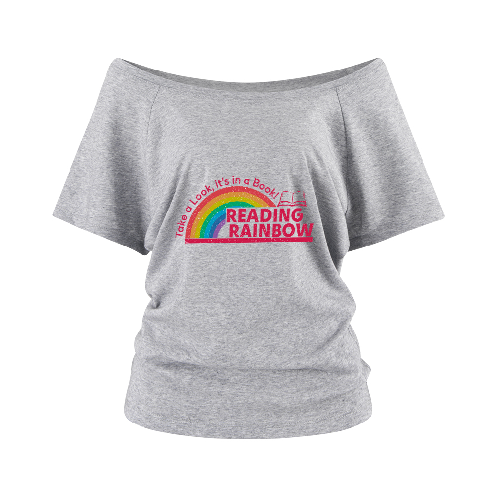 Pagewings Reading Rainbow Off Shoulder Top