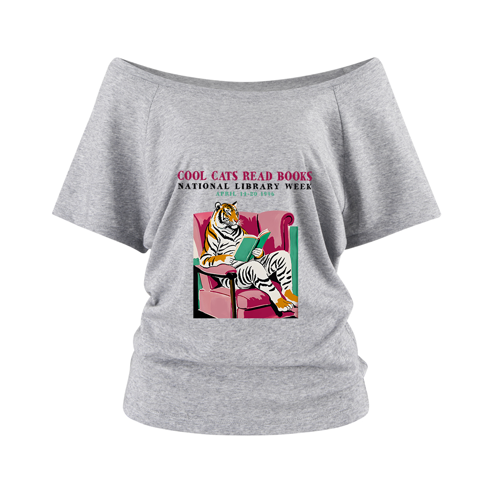 Pagewings Library Week Poster 1996 Off Shoulder Top