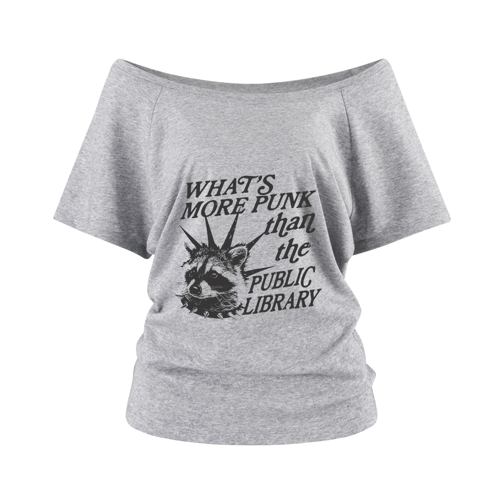 Pagewings What’s More Punk Than The Public Library Off Shoulder Top