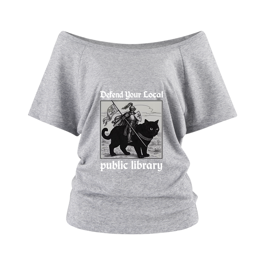 Pagewings Defend Your Local public library Off Shoulder Top
