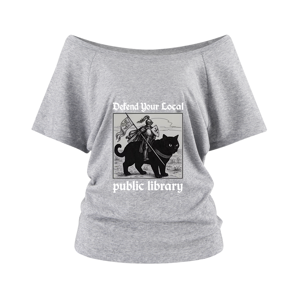 Pagewings Defend Your Local public library Off Shoulder Top