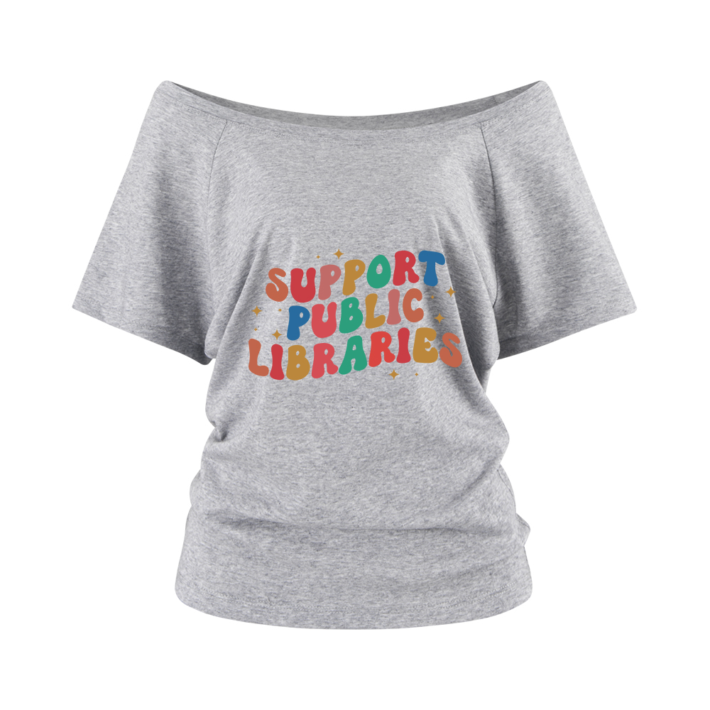 Pagewings Public Library Off Shoulder Top