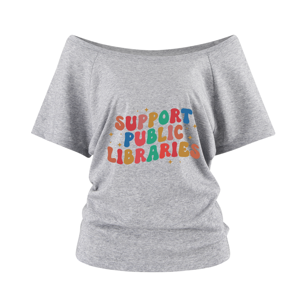 Pagewings Public Library Off Shoulder Top