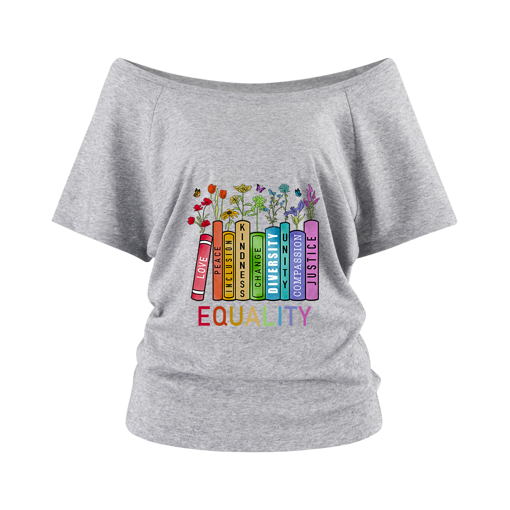Pagewings Equal Rights Off Shoulder T-shirts