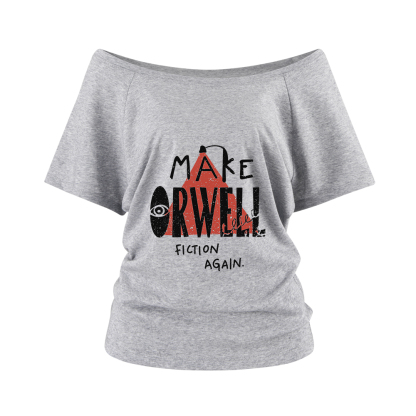 Pagewings Make Orwell Fiction Again Off Shoulder Top
