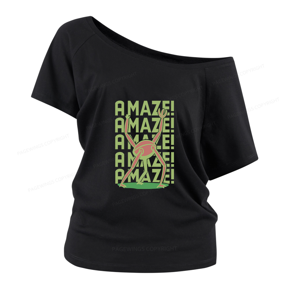 Pagewings Rocky Amaze Women Off Shoulder T-shirts