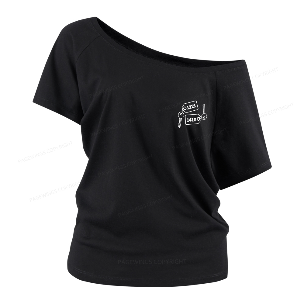 Pagewings Room Numbers Women Off Shoulder T-shirts