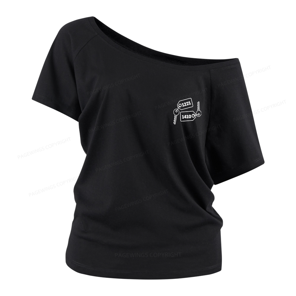 Pagewings Room Numbers Women Off Shoulder T-shirts