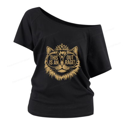 Pagewings This Is An Outrage Women Off Shoulder T-shirts