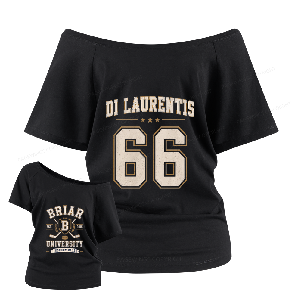 Pagewings Hockey Romance Women Off Shoulder T-shirts