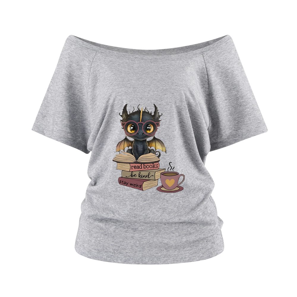 Pagewings Fourth Wing Dargon Off Shoulder Top