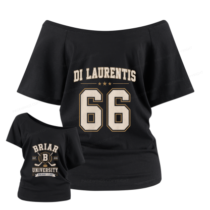 Pagewings Hockey Romance Women Off Shoulder T-shirts