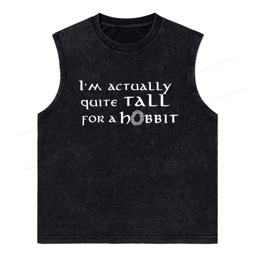 Pagewings I'm Actually Quite Tall Unisex Washed Tank Top