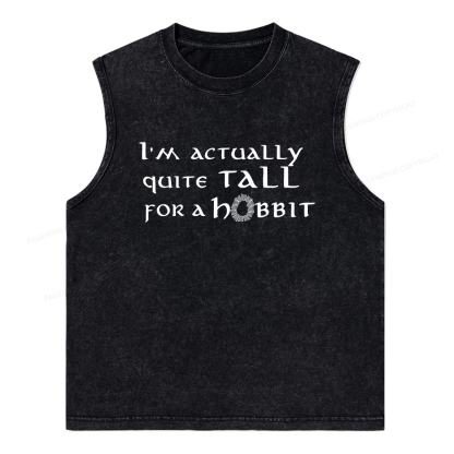 Pagewings I'm Actually Quite Tall Unisex Washed Tank Top