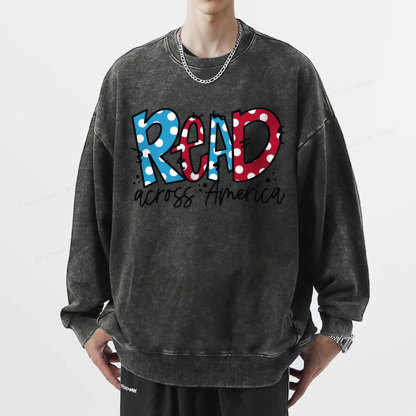 Pagewings Read Across America Unisex Washed Sweatshirt