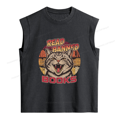 Pagewings Read Banned Books Women's Washed Tank Top