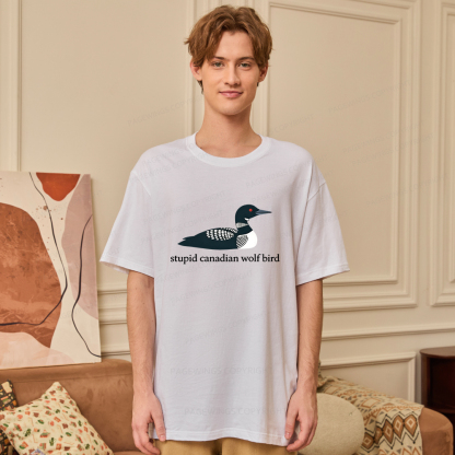 Pagewings Stupid Canadian Wolf Bird Unisex Classic T-shirt